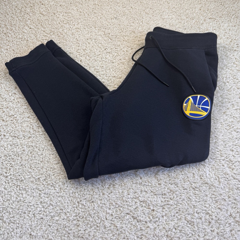Nike Golden State Warriors NBA Jogger Pants Men's Large Black Dri-FIT Basketball